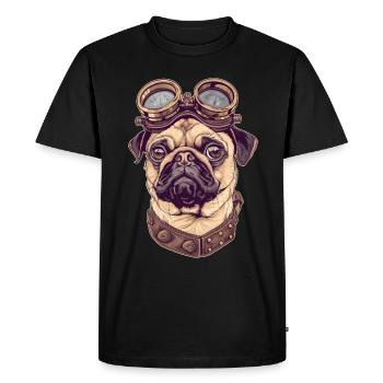 Carlin Steampunk - T-shirt Premium bio Homme - noir - Devant - Nico (187cm)