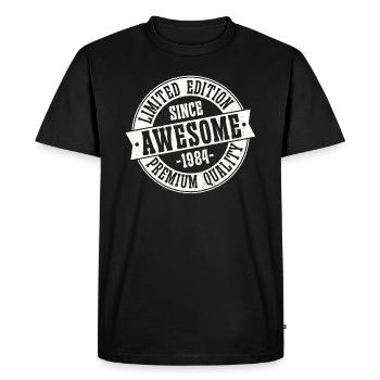 Great since 1984 Vintage Vintage Birthday - Men's Premium Organic T-Shirt - black - Front - Nico (187cm)