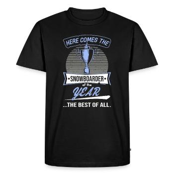 Trophée du snowboarder de l’année - T-shirt Premium bio Homme - noir - Devant - Nico (187cm)