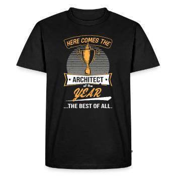 Trophée de l’architecte de l’année - T-shirt Premium bio Homme - noir - Devant - Nico (187cm)