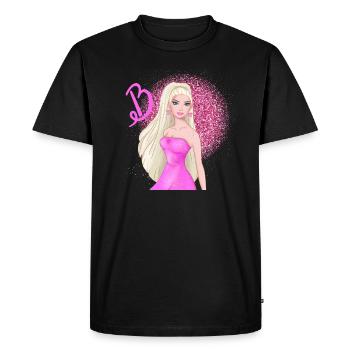 Poupée culte en rose - T-shirt Premium bio Homme - noir - Devant - Nico (187cm)