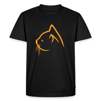 Cats Catstyle cat face - Men's Premium Organic T-Shirt - black - Front - Nico (187cm)