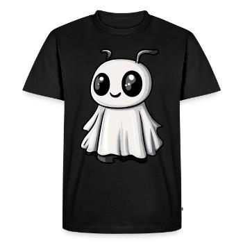 Ant Halloween Comic Ghost - Men's Premium Organic T-Shirt - black - Front - Nico (187cm)