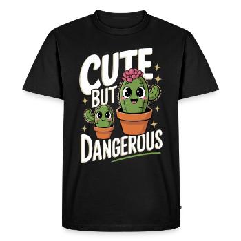 Cactus Cactus Plante du désert - T-shirt Premium bio Homme - noir - Devant - Nico (187cm)