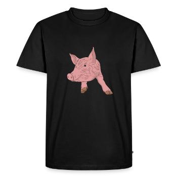 porc - T-shirt Premium bio Homme - noir - Devant - Nico (187cm)