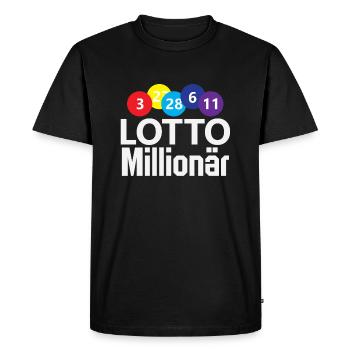 Lotto millionaire numbers money luck success - Men's Premium Organic T-Shirt - black - Front - Nico (187cm)