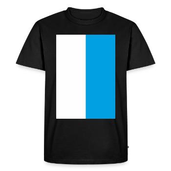 white blue Bavaria flag gift idea - Men's Premium Organic T-Shirt - black - Front - Nico (187cm)