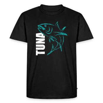 Thon pêche - T-shirt Premium bio Homme - noir - Devant - Nico (187cm)