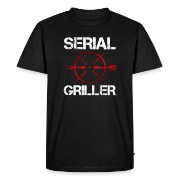 Griller en série - Barbecue et barbecue - T-shirt Premium bio Homme - noir - Devant - Nico (187cm)