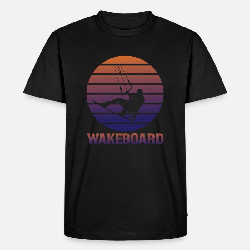 Wakeboard - Männer Premium Bio T-Shirt - Schwarz