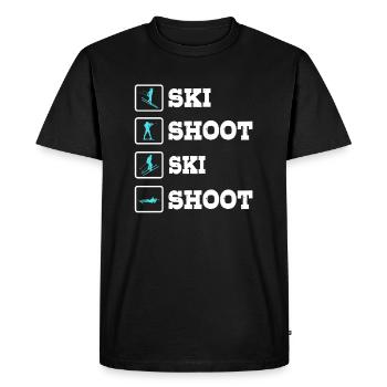 Biathlon - T-shirt Premium bio Homme - noir - Devant - Nico (187cm)