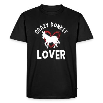 Donkey lover - Men's Premium Organic T-Shirt - black - Front - Nico (187cm)