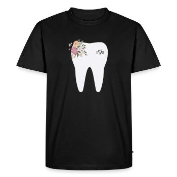 tooth - Men's Premium Organic T-Shirt - black - Front - Nico (187cm)