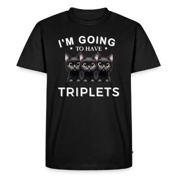 I'm Going To Have Triplets Funny Cats Design - Men's Premium Organic T-Shirt - black - Front - Nico (187cm)