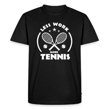 Tennis - T-shirt Premium bio Homme - noir - Devant - Nico (187cm)