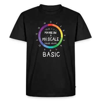 pH Scale Funny Chemist Fun Joke Fun Gift - Men's Premium Organic T-Shirt - black - Front - Nico (187cm)