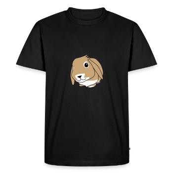 Lapin - Zwergwidder - T-shirt Premium bio Homme - noir - Devant - Nico (187cm)