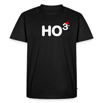 Ho Ho Ho haut 3 - Motif du Père Noël Nicolas - T-shirt Premium bio Homme - noir - Devant - Nico (187cm)