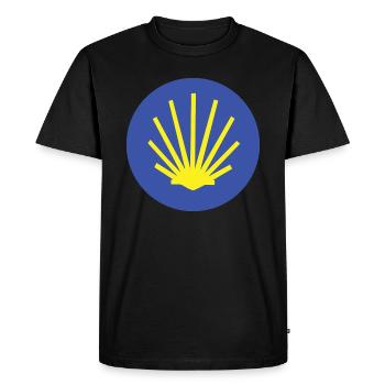 camino shell, Camino de Santiago dictons de randonnée chemise - T-shirt Premium bio Homme - noir - Devant - Nico (187cm)