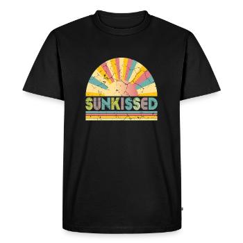 Sunkissed, Beach, Take Me Where Summer never end - Men's Premium Organic T-Shirt - black - Front - Nico (187cm)