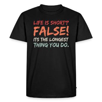 Inspiration Motivation Vie positive Vie - T-shirt Premium bio Homme - noir - Devant - Nico (187cm)