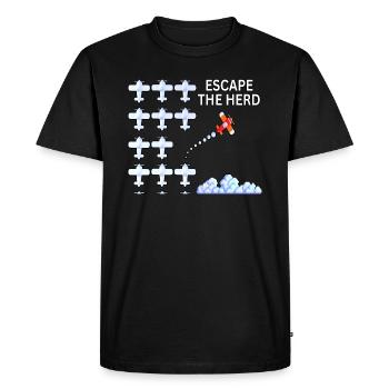 Observateur d’avion d’aviation et conception de photographe - T-shirt Premium bio Homme - noir - Devant - Nico (187cm)