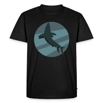 Shark - Men's Premium Organic T-Shirt - black - Front - Nico (187cm)