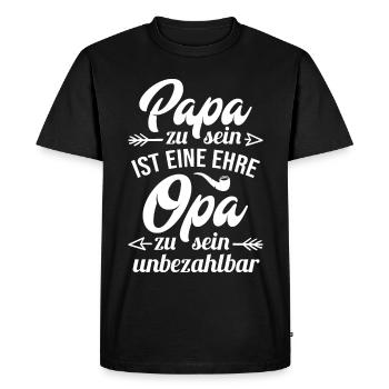 Être un père est un honneur d'être une princesse inestimable - T-shirt Premium bio Homme - noir - Devant - Nico (187cm)