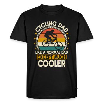 VÉLO DE MONTAGNE VÉLO DE MONTAGNE Papa - T-shirt Premium bio Homme - noir - Devant - Nico (187cm)