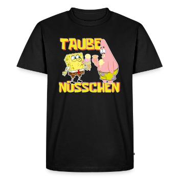 SpongeBob SquarePants Taube Nüsschen Patrick Eis - Men's Premium Organic T-Shirt - black - Front - Nico (187cm)
