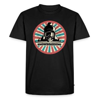Crâne de snowboard - T-shirt Premium bio Homme - noir - Devant - Nico (187cm)