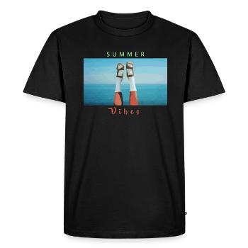 Summer Vibes - T-shirt Premium bio Homme - noir - Devant - Nico (187cm)