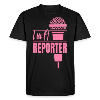 Je suis Journaliste Journaliste - T-shirt Premium bio Homme - noir - Devant - Nico (187cm)