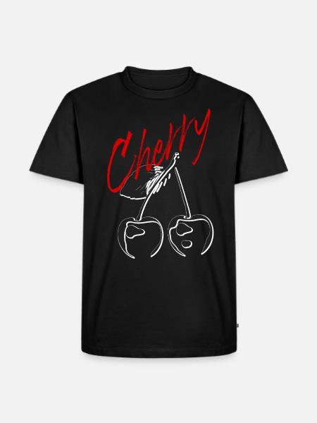 Kirsche - Cherry - Men's Premium Organic T-Shirt - black