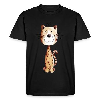 Little Cat - Cats Comic - Men's Premium Organic T-Shirt - black - Front - Nico (187cm)