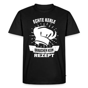 Les vrais gars n'ont pas besoin d'un cadeau de cuisine - T-shirt Premium bio Homme - noir - Devant - Nico (187cm)