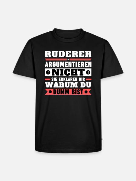 Rowers don't argue - Men's Premium Organic T-Shirt - black