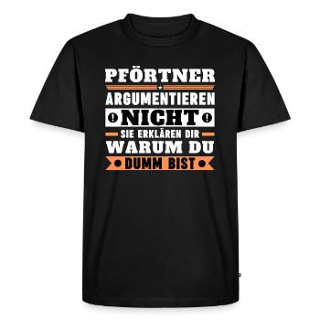 Gatekeepers don't argue - Men's Premium Organic T-Shirt - black - Front - Nico (187cm)