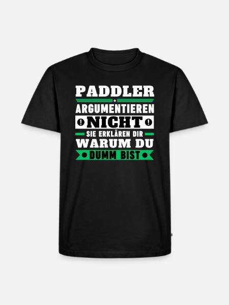 Paddlers don't argue - Men's Premium Organic T-Shirt - black