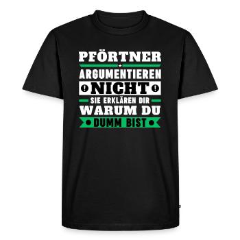 Gatekeepers don't argue - Men's Premium Organic T-Shirt - black - Front - Nico (187cm)