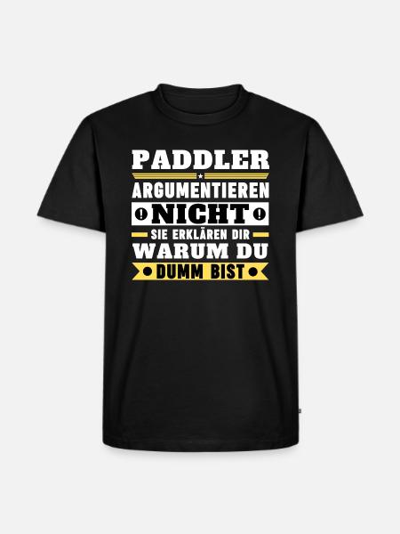 Paddlers don't argue - Men's Premium Organic T-Shirt - black