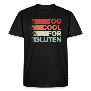 Trop cool pour le gluten - Funny Celiac Design - T-shirt Premium bio Homme - noir - Devant - Nico (187cm)