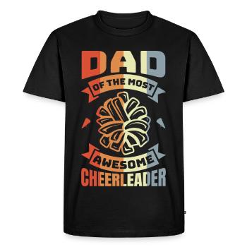Père de la pom-pom girl la plus fantastique - T-shirt Premium bio Homme - noir - Devant - Nico (187cm)