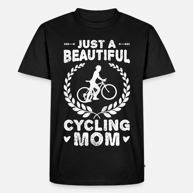Fahrradfahrer Mutter - Männer Premium Bio T-Shirt - Schwarz