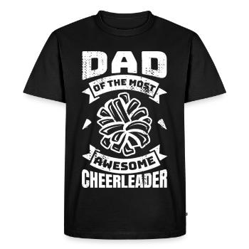 Papa de la pom-pom girl la plus géniale - T-shirt Premium bio Homme - noir - Devant - Nico (187cm)