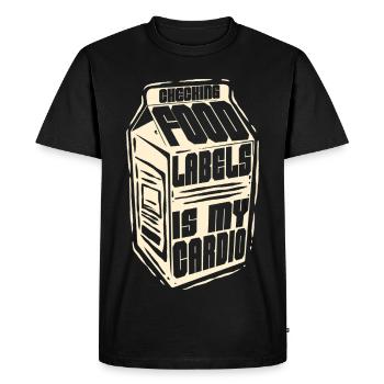 Lactose Intolerant Checking Food Labels - Men's Premium Organic T-Shirt - black - Front - Nico (187cm)