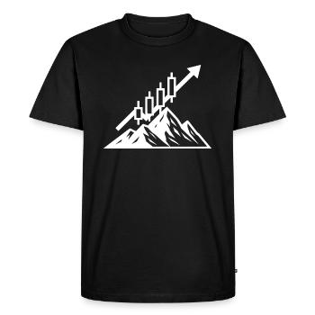 L’ASCENSION D’UN TRADER – PAS DE CHANCE, JUSTE DE L’HABILETÉ - T-shirt Premium bio Homme - noir - Devant - Nico (187cm)