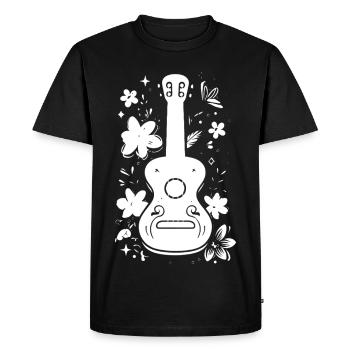 Ukulele Graphics - Men's Premium Organic T-Shirt - black - Front - Nico (187cm)