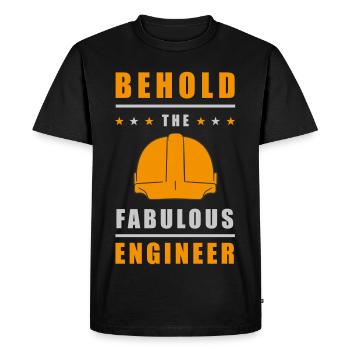 Fabulous Engineer Helmet - Men's Premium Organic T-Shirt - black - Front - Nico (187cm)