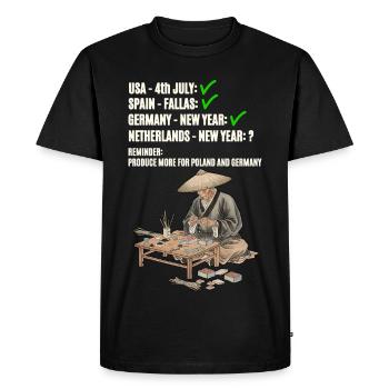Vuurwerk for Netherlands - Men's Premium Organic T-Shirt - black - Front - Nico (187cm)